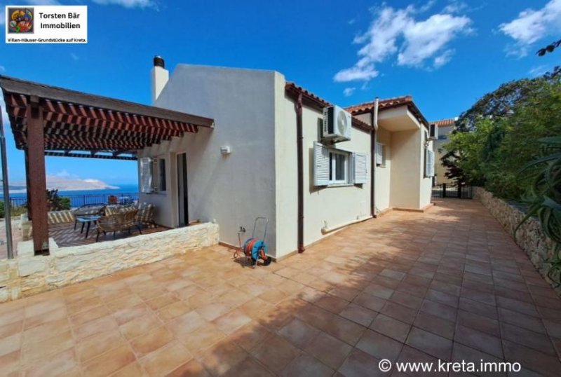 Kokkino Chorio Kreta, Kokkino Chorio eingeschossige Doppelhausvilla mit Pool und atemberaubendem Meerblick Haus kaufen